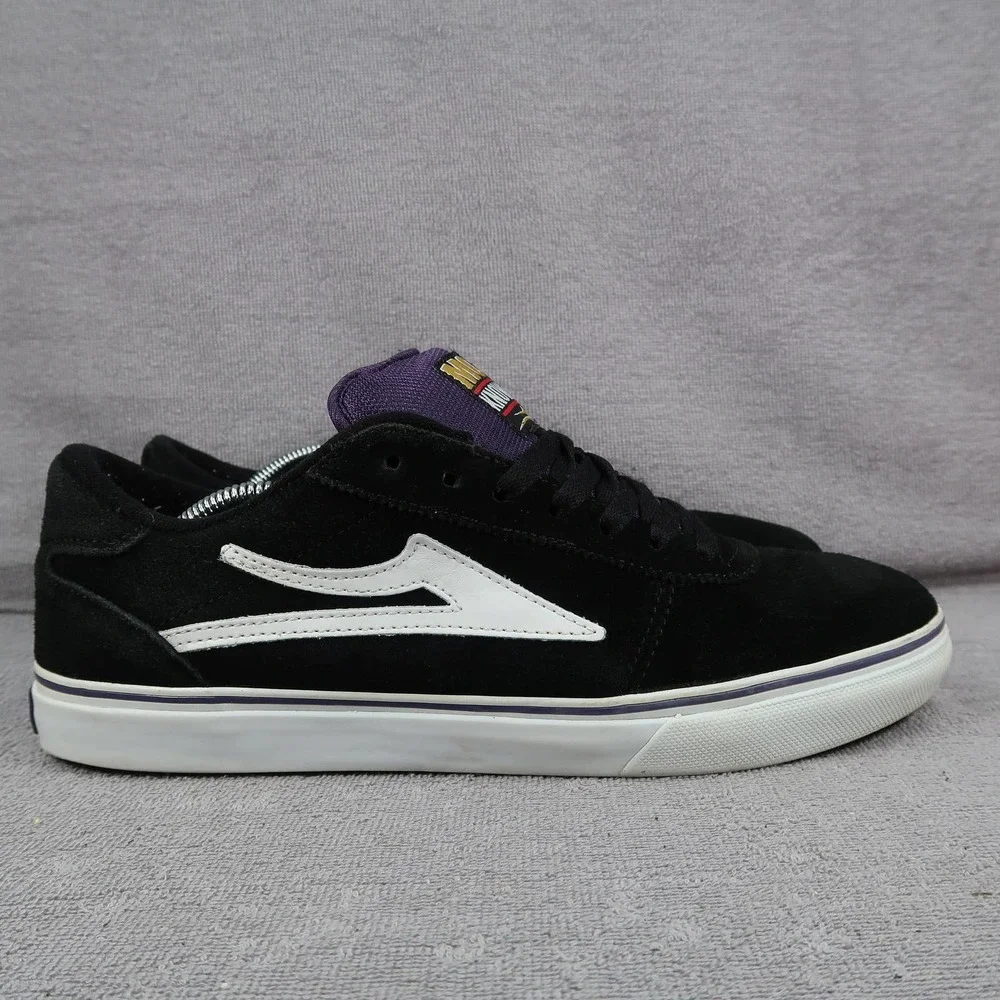Lakai Manchester Select 'Mo Knows' Mens 10.5 Black Purple Suede Skate Sneakers